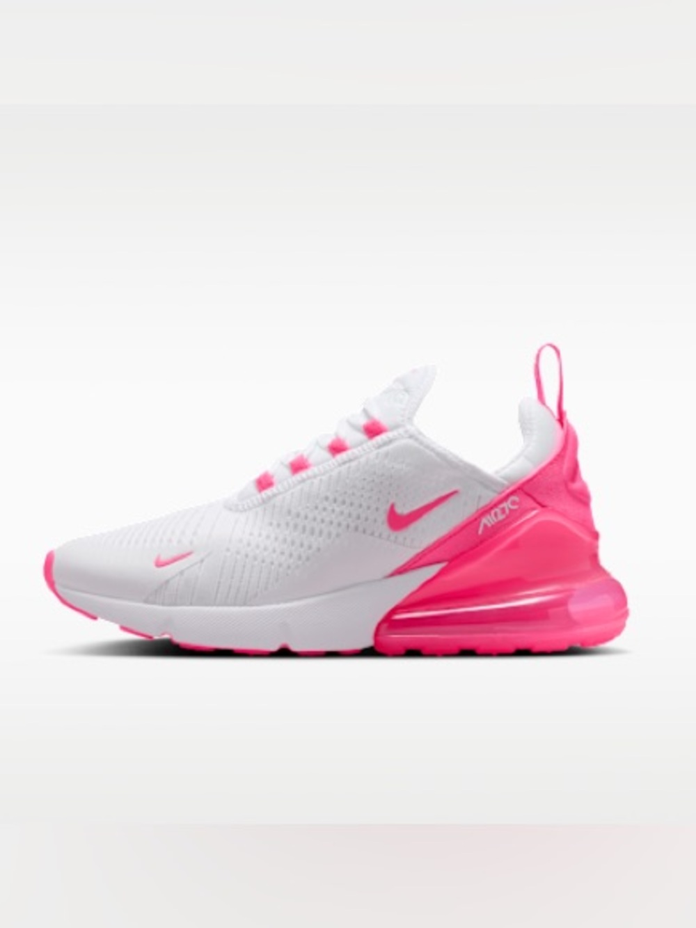 Nike Women’s Air Max 270 Athletic Shoe - White/Pink. Size 8.5. EUC